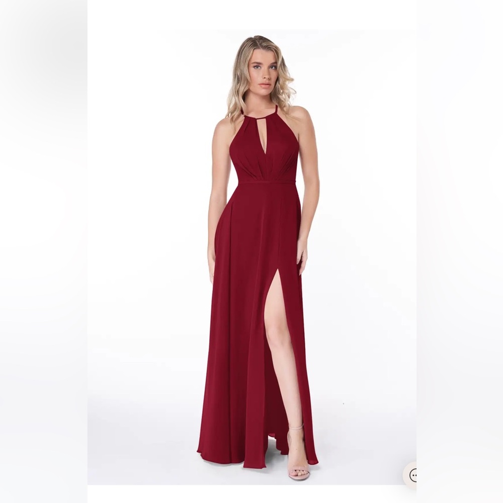 Elegant Burgundy Dress